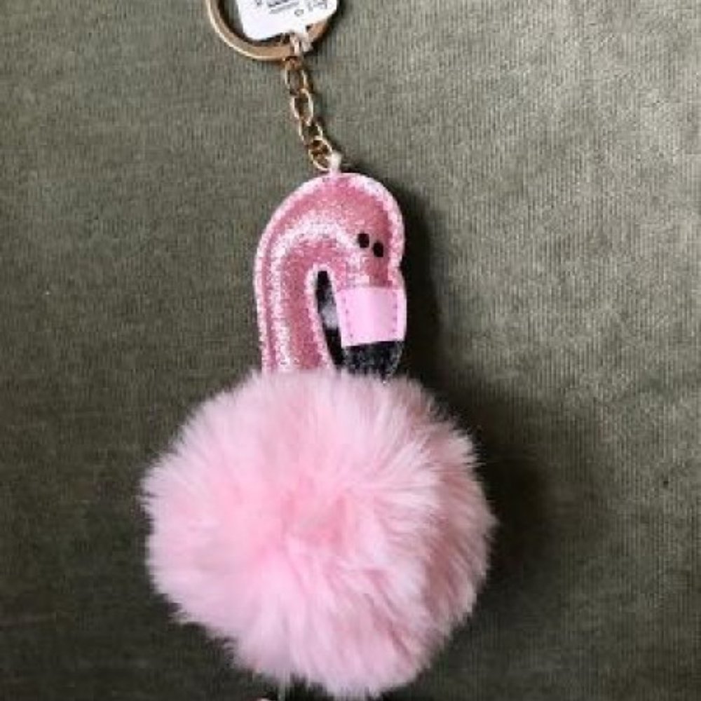 Flemingo Pom Pom Keychain